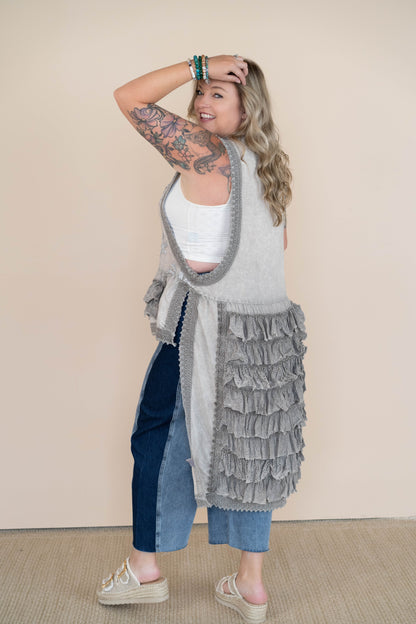 Jolie Prairie Top - Taupe