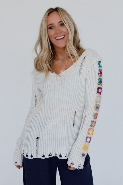 Earth Angel Sweater Top - Cream