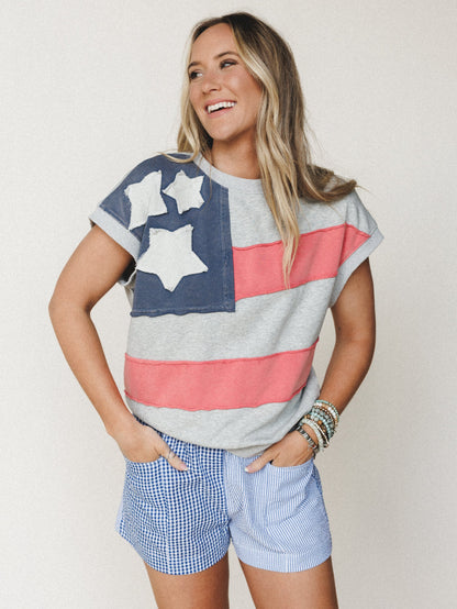 Freedom Bound Top - Heather Gray