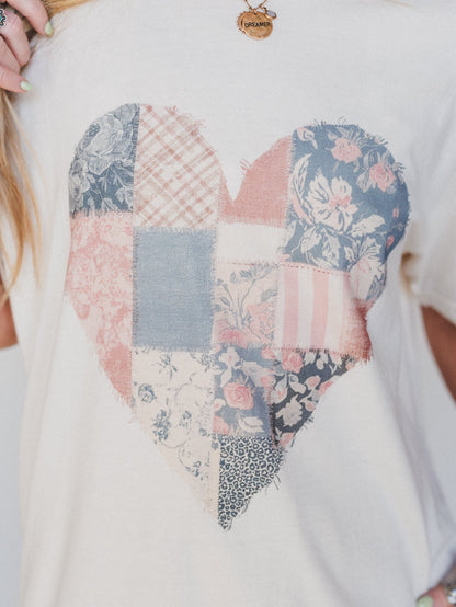 The Nest Patches Of Love Graphic Tee - Ivory