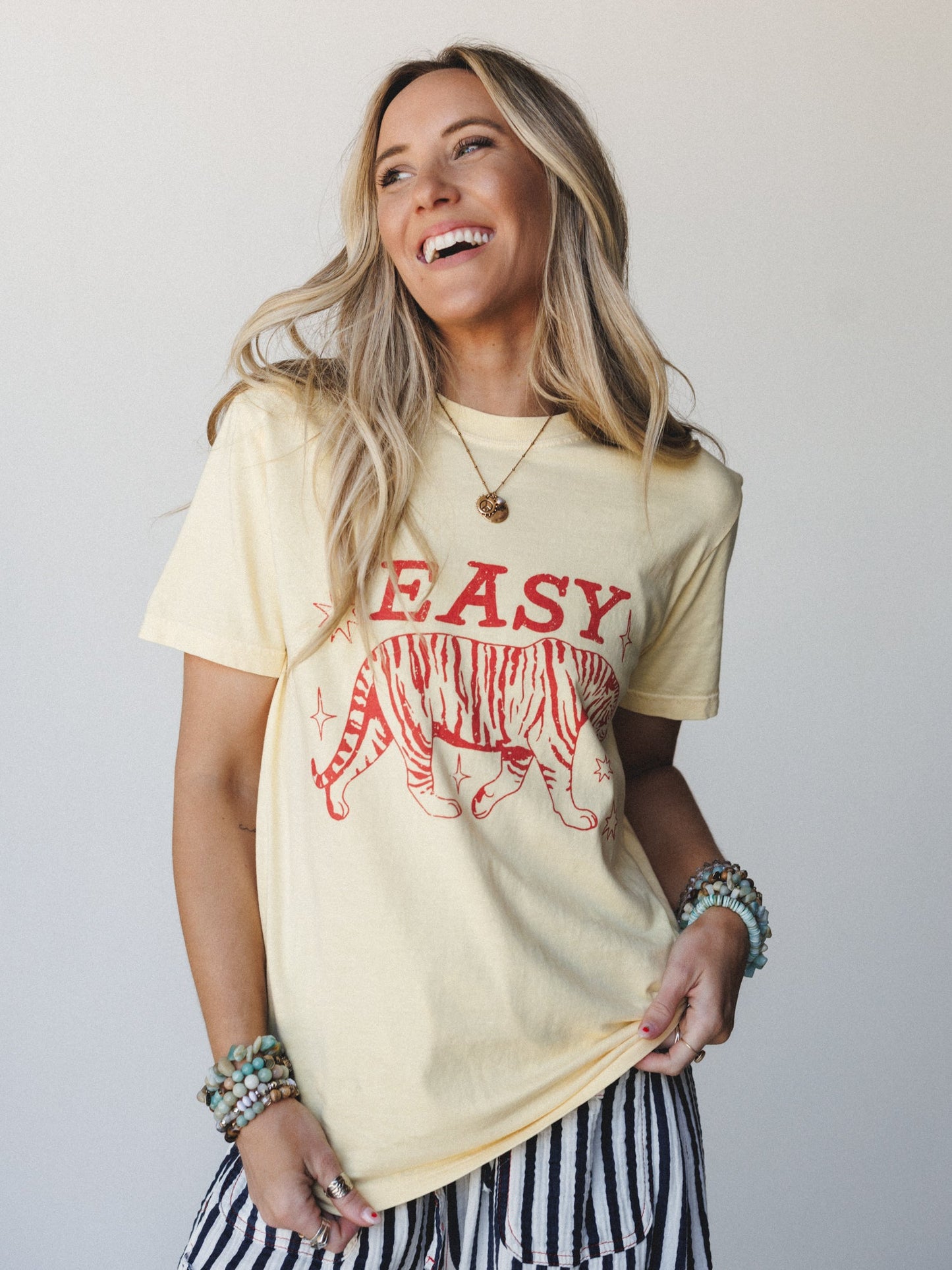 The Nest Easy Tiger Graphic Tee - Butter
