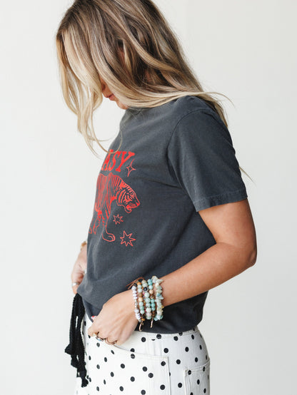 The Nest Easy Tiger Graphic Tee - Pepper