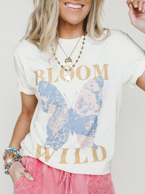 The Nest Bloom Wild Graphic Tee - Ivory