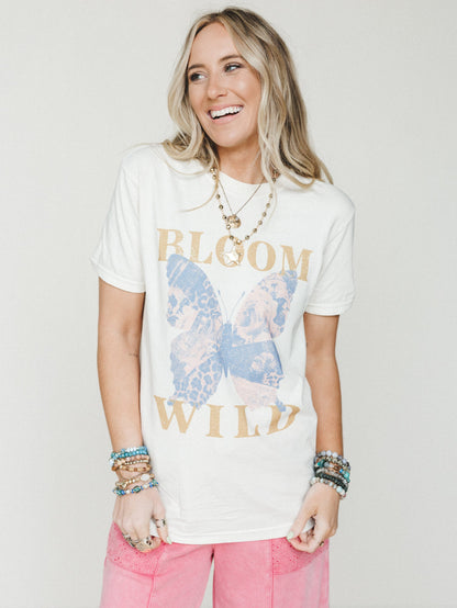 The Nest Bloom Wild Graphic Tee - Ivory