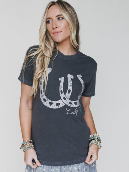 The Nest Lucky You Graphic Tee - Pepper