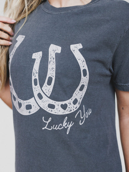 The Nest Lucky You Graphic Tee - Pepper