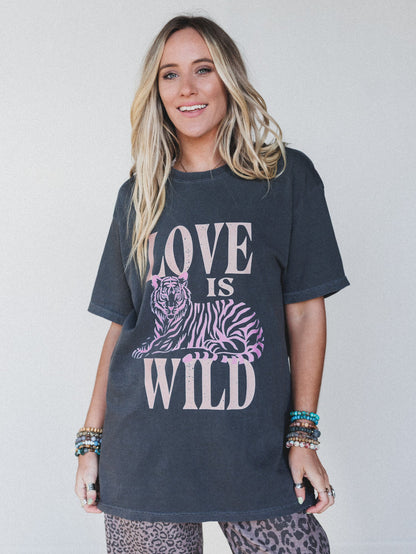 The Nest Love Is Wild Graphic Tee - Pepper