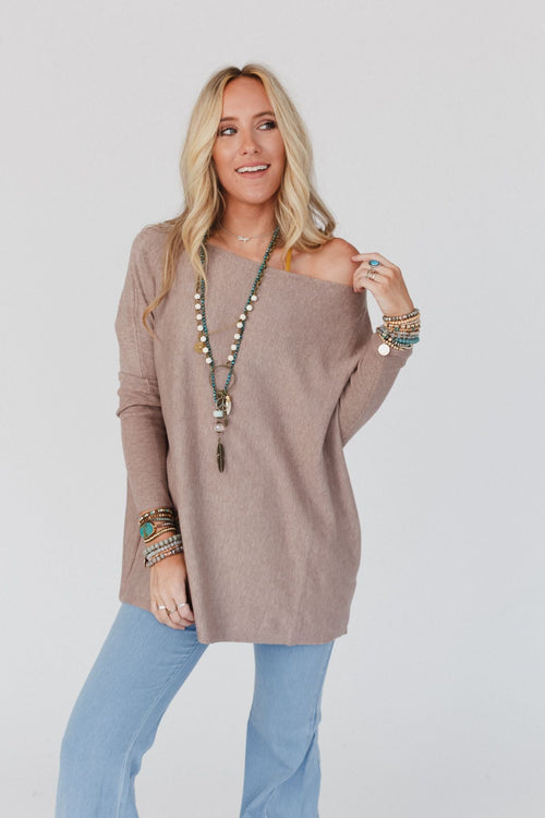 Ready Or Not Dolman Top - Latte