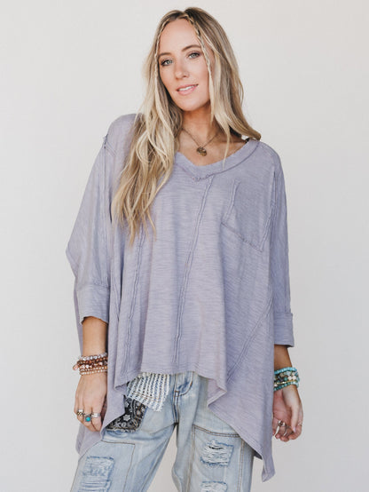 Landon Oversized Top - Lavender