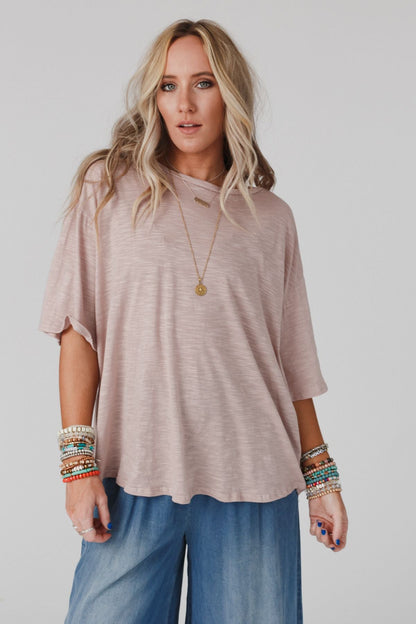 The Nest Your Favorite Slub Tee Shirt - Taupe