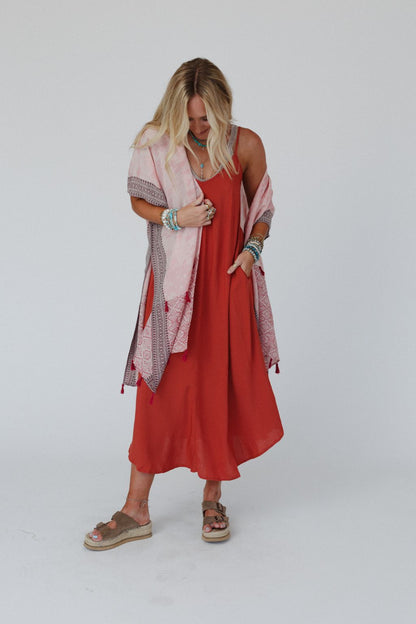Moroccan Clouds Kimono - Rose