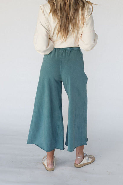 Relaxing Robin Wide Leg Pant - Teal Green