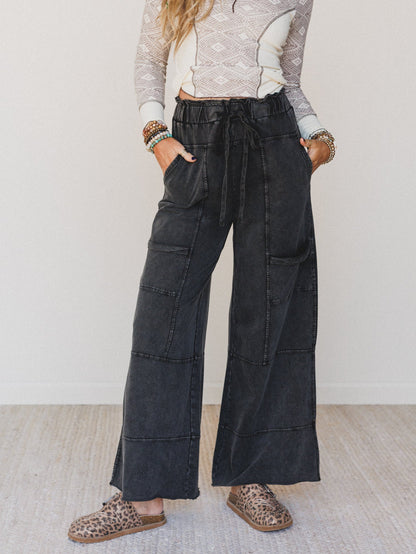 Lucky One Wide Leg Full Pant - Black