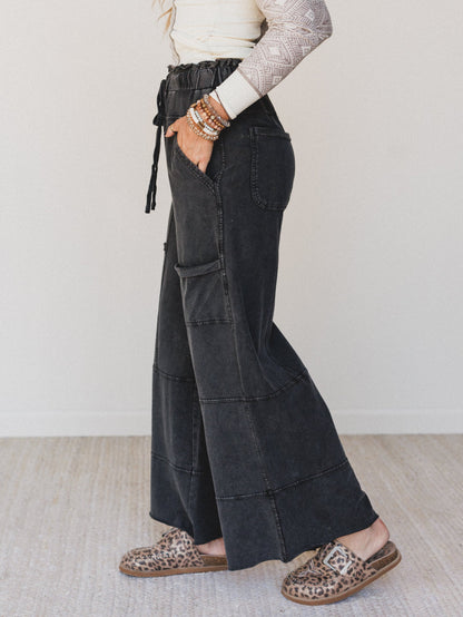 Lucky One Wide Leg Full Pant - Black