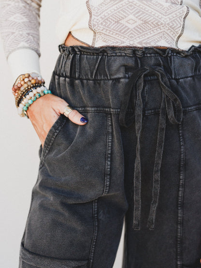 Lucky One Wide Leg Full Pant - Black