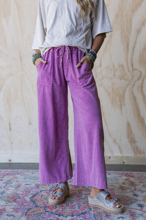Dream Awake Wide Leg Pants - Pink