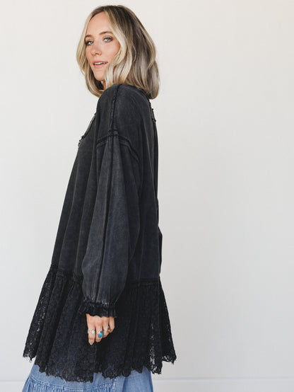 Spring Lily Tunic - Black