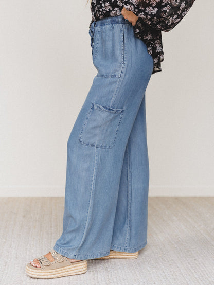 Mood Match Wide Leg Pants - Denim