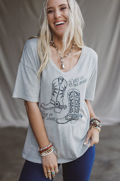 Soul On Fire Graphic Tee - Slate