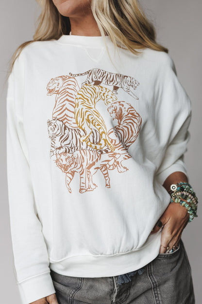 Tiger Pack Graphic Sweatshirt - Ivory