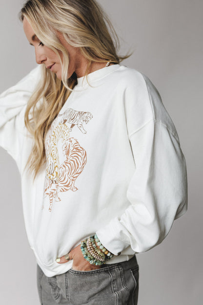 Tiger Pack Graphic Sweatshirt - Ivory