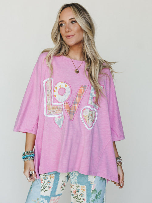 All In Love Tee - Candy Pink