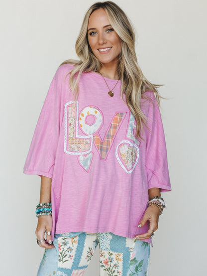 All In Love Tee - Candy Pink