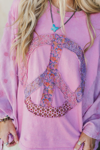 Peace Path Embroidered Top - Rose