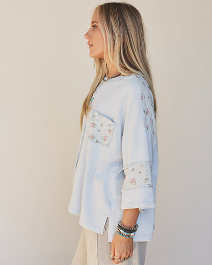 Top Notch Terry Knit Top - Blue