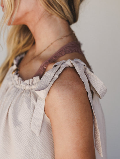 Sunrise Ruffle Tunic - Natural