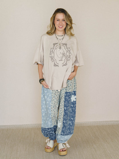 Bird Song Tee - Khaki
