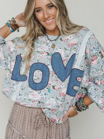 All About Love Pullover - Heather Gray