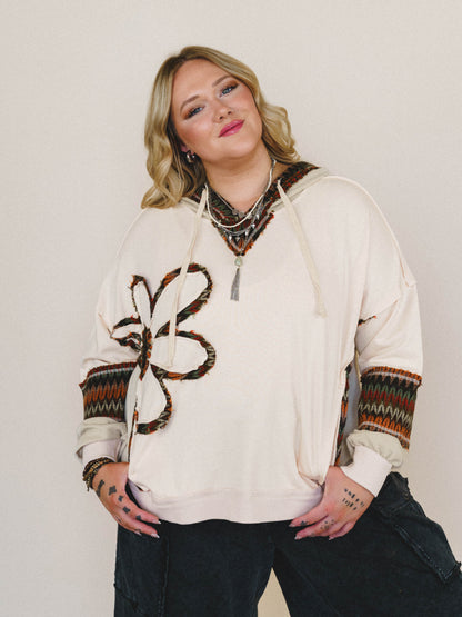 Patchwork Poppy Sweater - Natural
