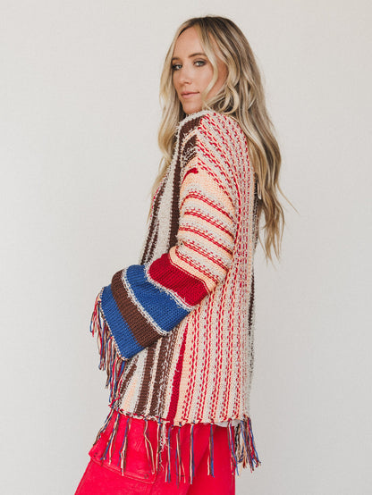 Pastel Melodies Sweater
 - Coral Brown