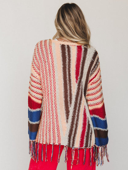 Pastel Melodies Sweater
 - Coral Brown