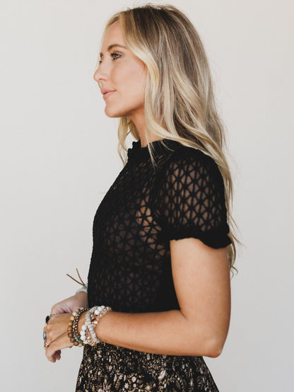 Hopeful Lace Top - Black
