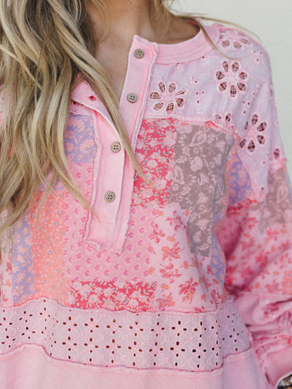 Life in Florals Tee - Cotton Candy