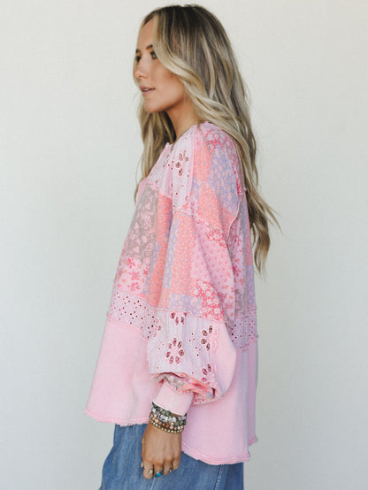 Life in Florals Tee - Cotton Candy