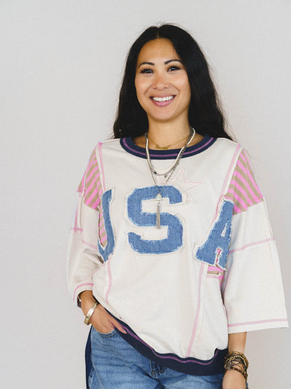 Land Of Dreams Tee - Natural Pink