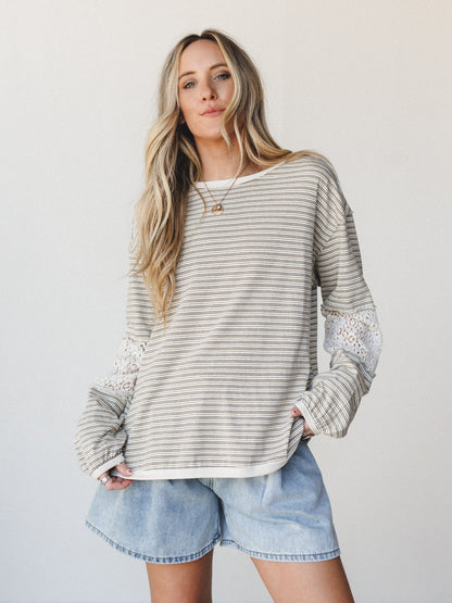 Shelby Long Sleeve Top - Grey