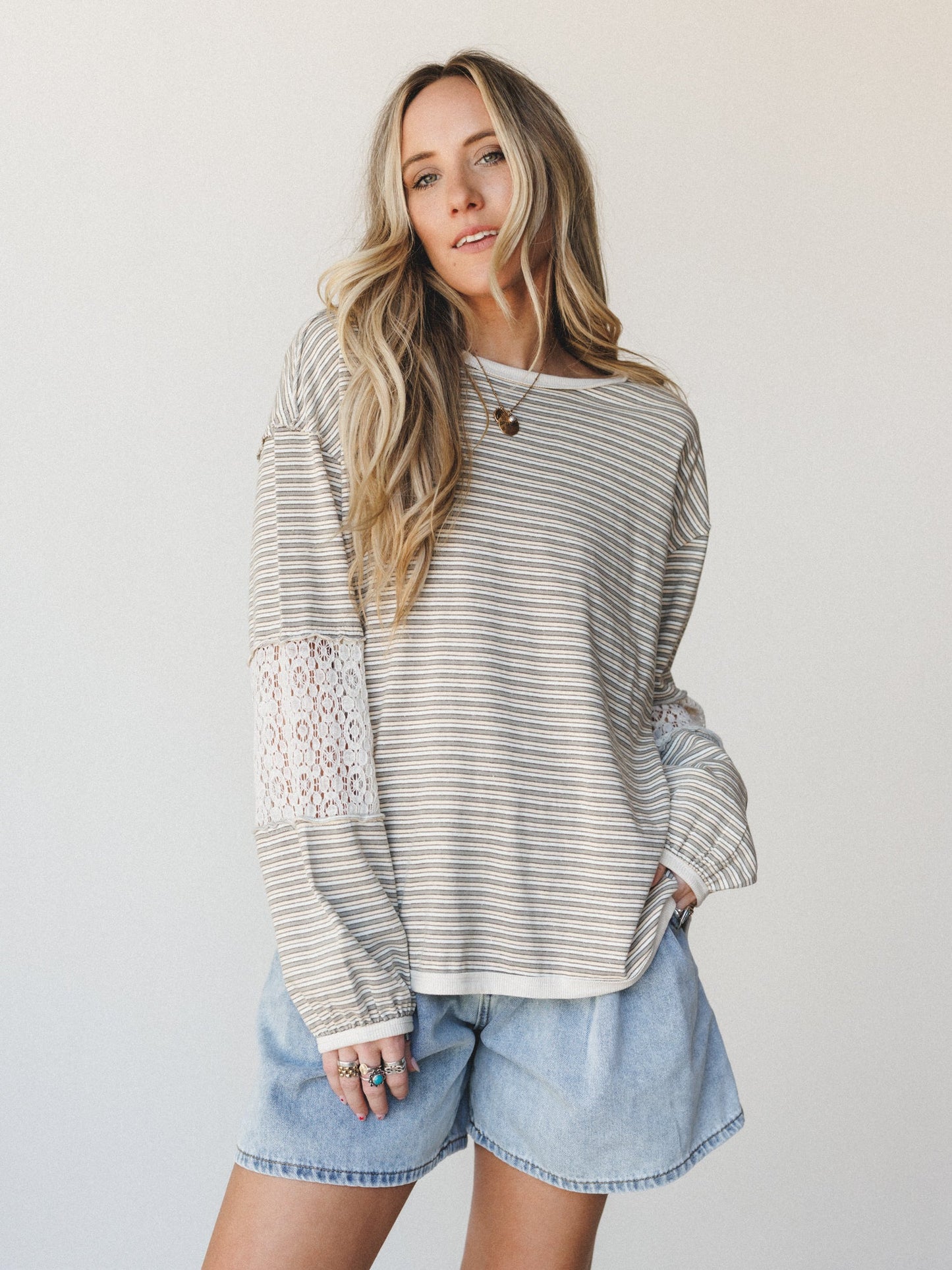 Shelby Long Sleeve Top - Grey