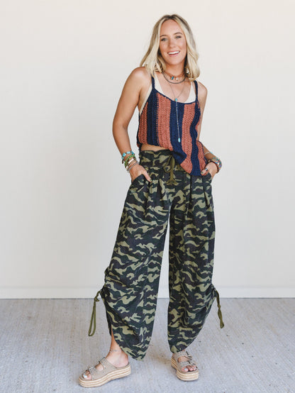 Field Trip Camo Pants - Green Multi