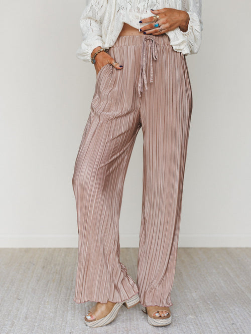 The Nest Nightingale Wide Leg Pants - Taupe