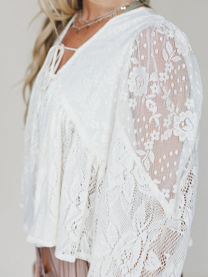 Prairie Mirage Babydoll Top - Cream