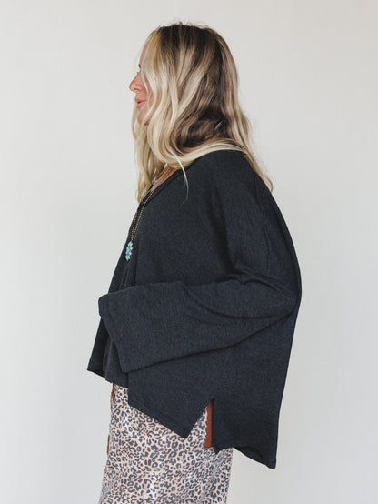 The Nest On The Go Long Sleeve Tee - Charcoal