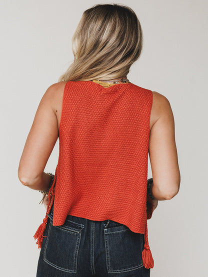 Boho Crush Crochet Top - Rust