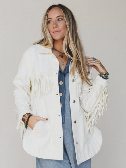 Jackson Hole Button Down Jacket - White