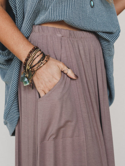 The Perfect Pocketed Maxi Skirt - Mocha