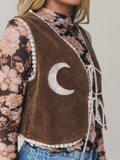 The Nest Nora Corduroy Vest Top - Brown