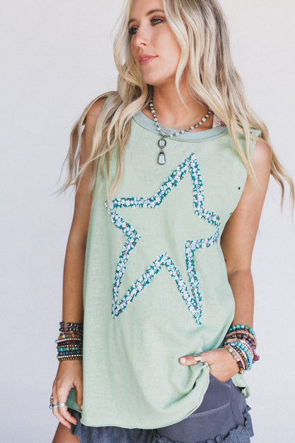 Star Gazer Tunic - Matcha